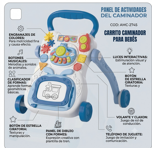 ⭐ 🚼 Carrito Caminador para Bebés