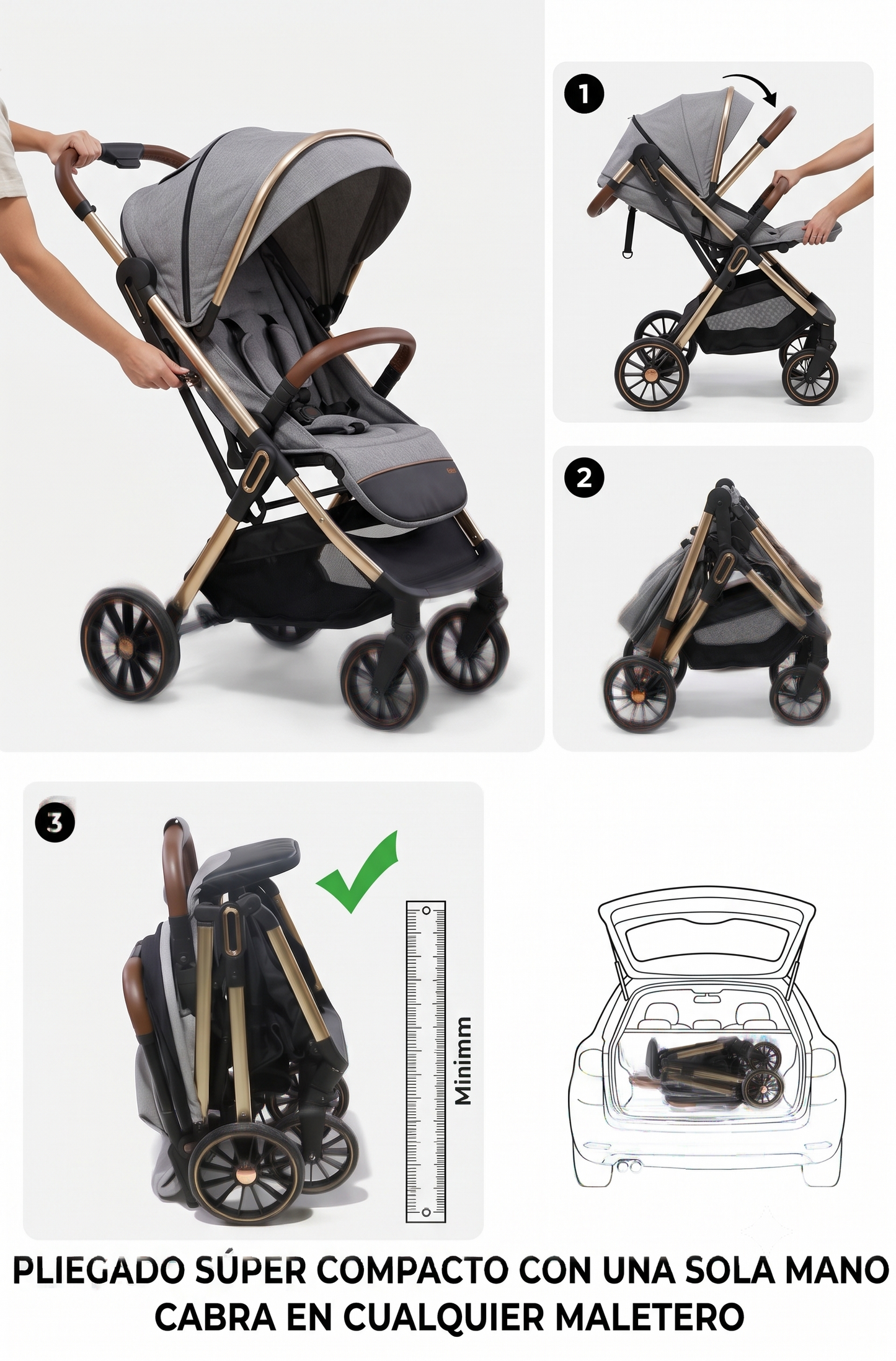 🚼 Coche para Bebé Ultra Compacto