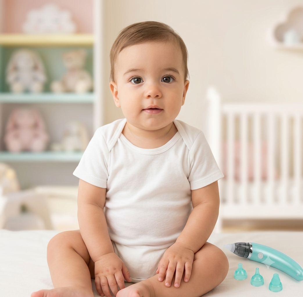 👶💙 Combo Aspirador Nasal Eléctrico + Rodilleras para Bebé