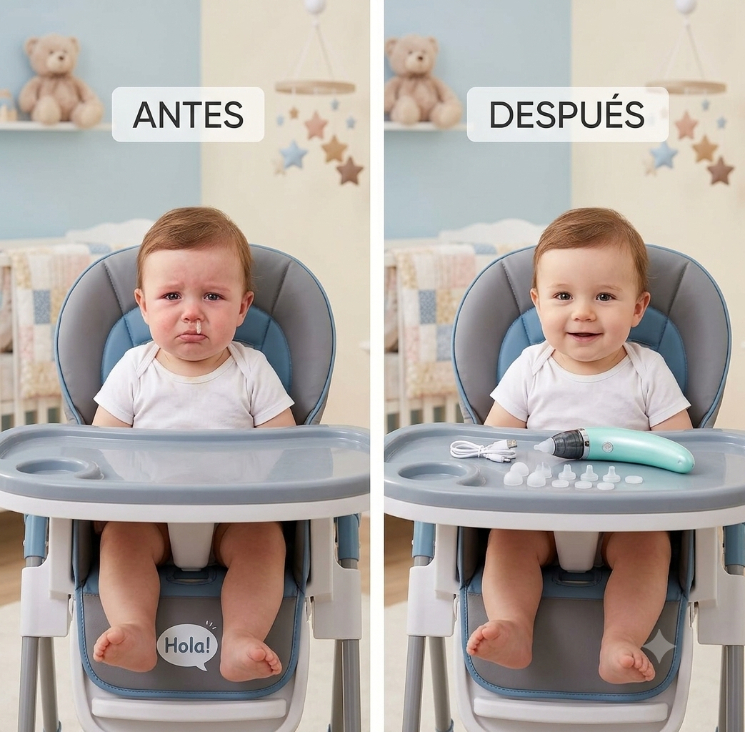 👶💙 Combo Aspirador Nasal Eléctrico + Rodilleras para Bebé