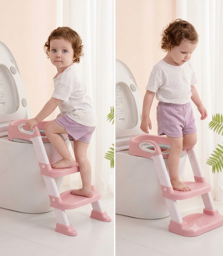 🚽 Asiento Reductor de Baño con Escalera para Niños