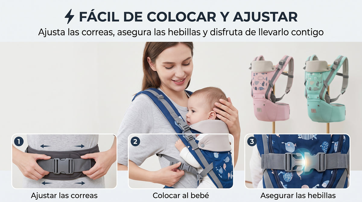 👶 CANGURO PORTABEBÉS ERGONÓMICO