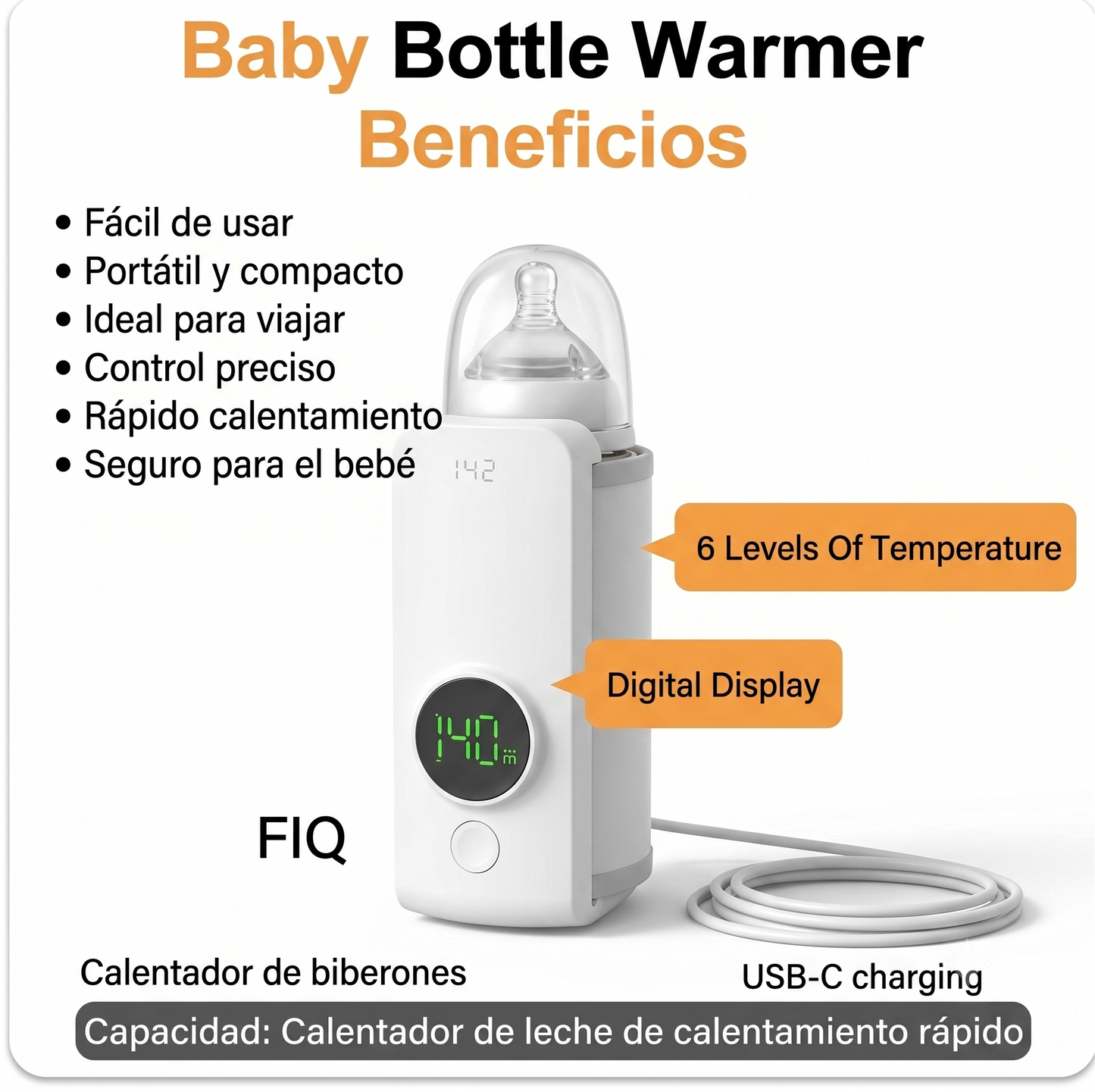 🌡️ Calentador Eléctrico de Biberones y Leche para Bebé
