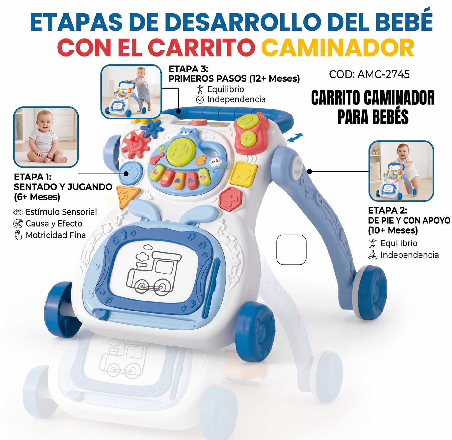 ⭐ 🚼 Carrito Caminador para Bebés
