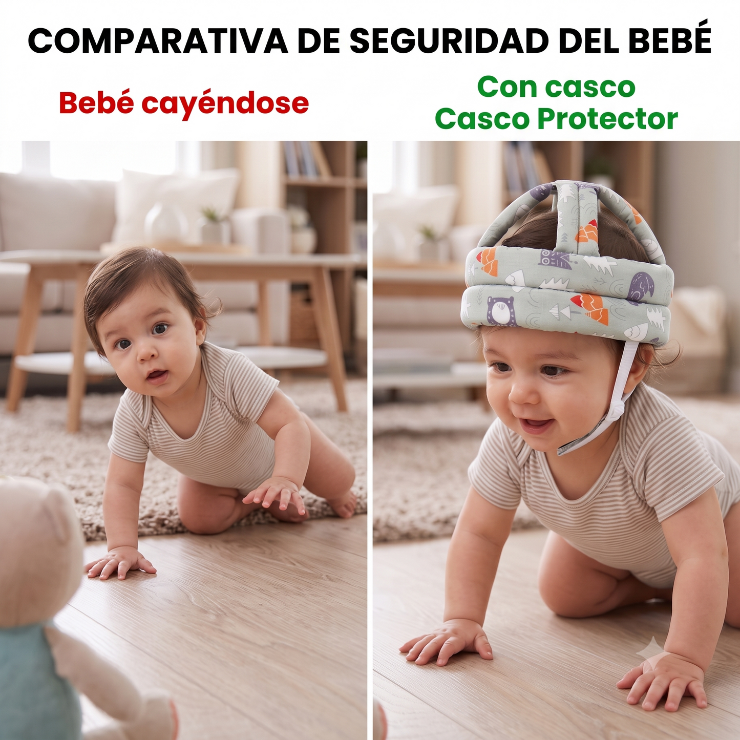 👶 Casco Protector Antigolpes para Bebé