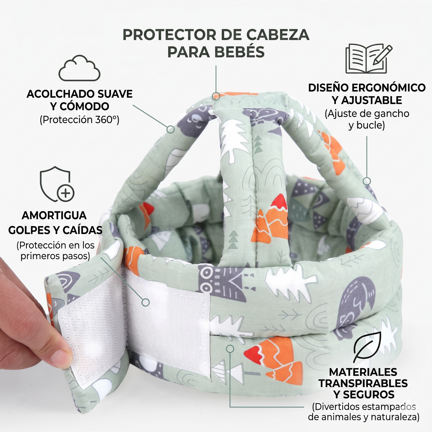 👶 Casco Protector Antigolpes para Bebé