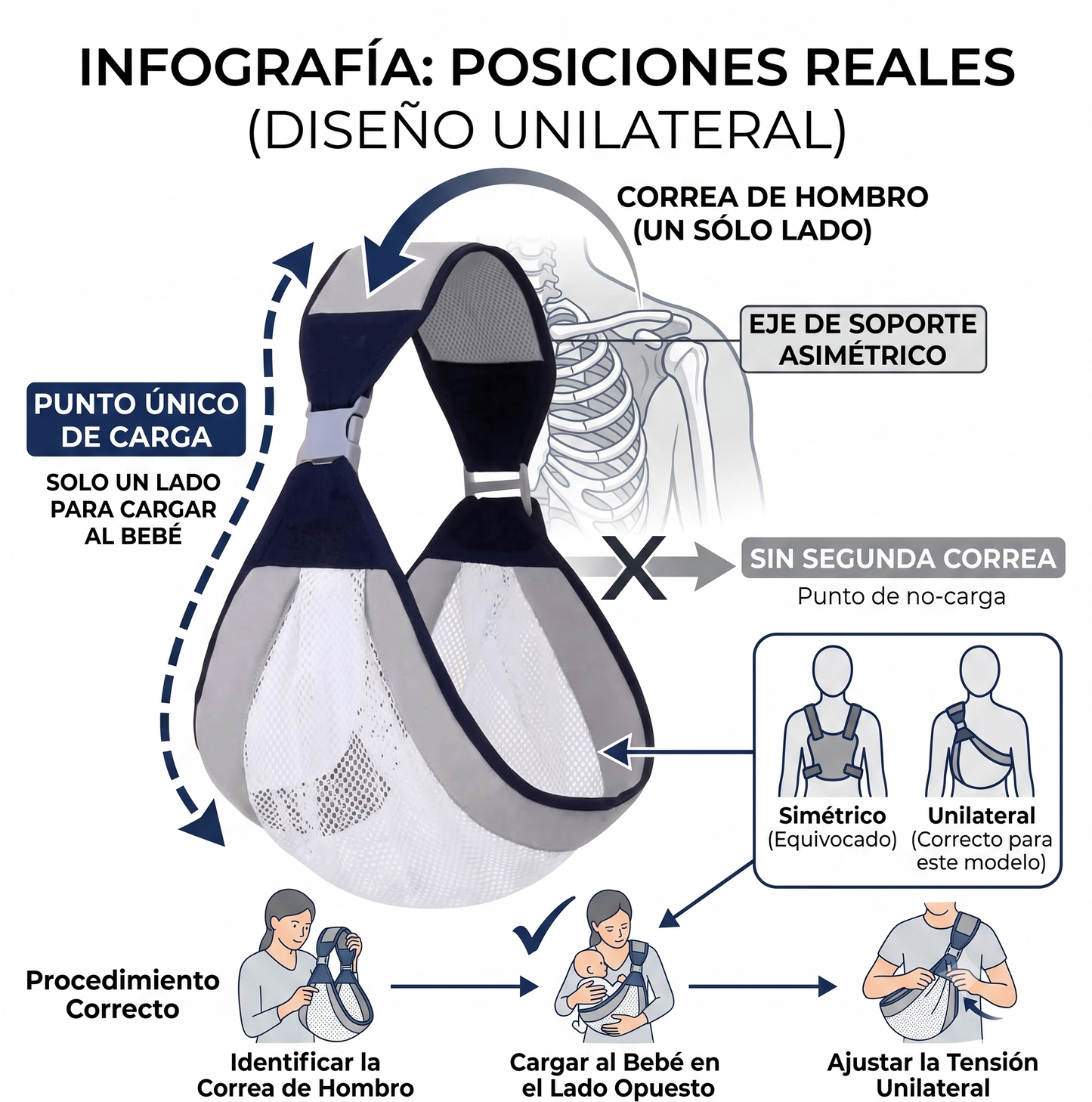 👶 Canguro Ergonómico Porta Bebé Ajustable