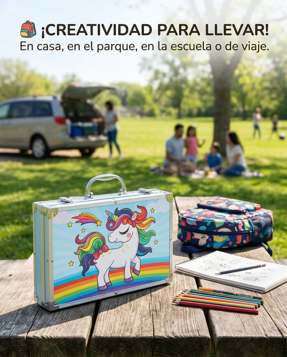🎨 Maletín de Arte Infantil — ¡145 Piezas para Crear sin Límites!
